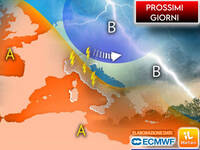 Meteo: Prossimi Giorni, focolai temporaleschi...