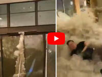 Meteo: Tifone Ragasa si abbatte con violenza su Hong Kong: ristorante completamente allagato, video