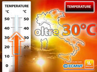 Meteo: Caldo in aumento nei prossimi giorni, previste temperature oltre i 30-32°C al Centro-Nord