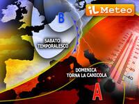 Meteo: Weekend, Sabato in parte temporalesco al nord, Domenica di nuovo pesante canicola. Le Previsioni