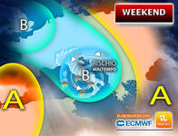 Meteo: Weekend dinamico. Sabato ancora piovoso su...