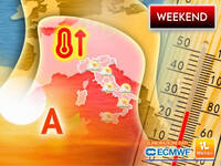 Meteo: Weekend, tra Sabato 23 e Domenica 24 arriva una massa d'aria tipica delle ondate di calore. I dettagli