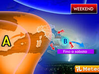 Meteo: Weekend, piogge e temporali al Sud, forte calo termico entro Sabato
