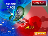 Meteo: Weekend sconvolto dal Ciclone Circe, rovesci e crollo termico tra Sabato e Domenica