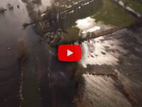 Sud dell'Inghilterra sott'acqua: campi e strade...