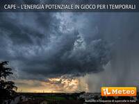 Meteo: CAPE, l'indicatore di Energia Potenziale che segnala la possibile formazione di Temporali violenti