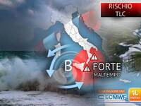 Meteo: Ciclone TLC, minaccia tropicale tra poco per l'Italia, le regioni a rischio
