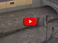 Meteo: Genova, violentissimo nubifragio a Cogoleto, il torrente Rumaro fa paura (Video)