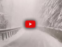 Meteo Cronaca (Video): Piemonte, nevicata primaverile in Val Tanaro, imbiancato il Colle del Giovetti