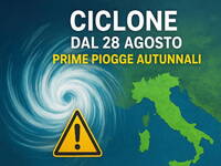 Meteo, Ciclone imminente dal 28 agosto: ecco dove arriveranno le prime piogge autunnali