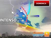 Meteo: Domenica sotto scacco del Maltempo, le regioni nel mirino della Pioggia