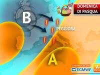 Meteo: Domenica di Pasqua, Italia divisa tra...