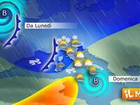 Meteo: in settimana tornano piogge e neve a quote...