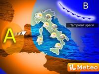 Meteo: instabile fino a Mercoledì, poi torna...
