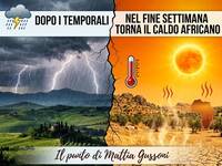 1/07/2026 - Meteo, dopo i temporali, nel fine settimana torna il caldo africano. Il punto del meteorologo Mattia Gussoni
