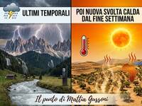 Meteo: ultimi temporali, poi nuova svolta calda...