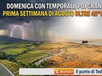24/07/2026 - Meteo, Domenica con Temporali, poi gran caldo: prima settimana di Agosto oltre 40°C in città. Parla Tedici