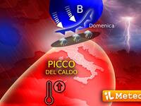 Meteo: Italia spaccata tra caldo estremo e...