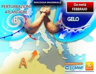 Meteo Febbraio: riscossa dell'Inverno a metà mese, ipotesi manovra a tenaglia tra Gelo e Neve
