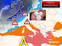 Meteo: grossa ferita atmosferica nel cuore dell'Europa, presto conseguenze anche in Italia