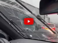 Meteo: Grandinata spaventosa a Ivrea, auto...
