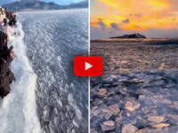 Il lago che non gela mai del tutto: il video dal Sayram, in Cina