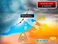 Meteo: Maggio, rischia di essere piovoso e temporalesco, la tendenza