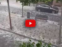 Meteo: fortissima Grandinata su Agramon, in Spagna, è tutto bianco, il video