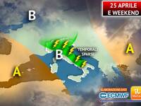 Meteo 25 Aprile: Piogge e Temporali su alcune...