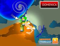Meteo: peggiora da Domenica, qualche pioggia e deboli nevicate. Ecco dove