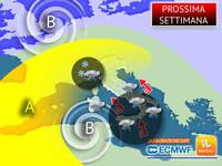 Meteo: Prossima Settimana, vortice mediterraneo in arrivo! Piogge, temporali e vento forte su molte regioni
