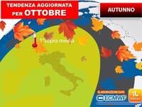 Meteo: Ottobre, è arrivata la proiezione per...