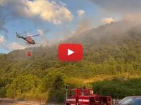 Meteo: Pesaro e Urbino, grosso incendio
boschivo a Bellisio Solfare; il Video dei soccorsi