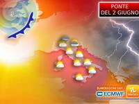 Meteo: Ponte del 2 Giugno, ecco dove ci sarà un caldissimo Sole e dove invece pioverà