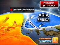 Meteo Prossima Settimana: irrompe Aria Fredda da Est, forte calo termico e rischio di Gelate tardive