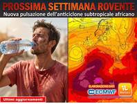 Meteo: Prossima Settimana rovente con l'anticiclone subtropicale, previsti valori estremi al Centro Sud