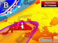 13/06/2026 - Meteo: Prossima Settimana, avvio con qualche temporale poi sarà dominio dell'Anticiclone subtropicale