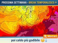 Meteo Prossima Settimana: break temporalesco da...