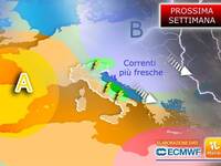 Meteo: Prossima Settimana, avvio temporalesco con l'aria fresca, Svolta anticiclonica da Mercoledì 22 Aprile