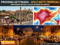 Meteo Prossima Settimana: ulteriore pulsazione dell'Alta Pressione africana, può durare fino a fine Giugno