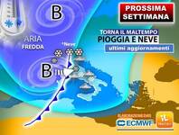 Meteo: Svolta per i Giorni della Merla, un Ciclone Atlantico punterà l'Italia nella Prossima Settimana 