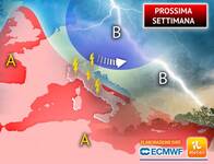 Meteo: Prossima Settimana, blitz Temporalesco, poi cambia tutto