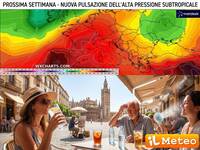 Meteo Prossima Settimana: già da Lunedì 6 Luglio nuova imponente espansione dell'Alta Pressione subtropicale