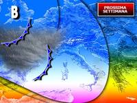 Meteo Prossima Settimana: niente tregua, arriva un altro treno di perturbazioni. Tendenza fino a Venerdì 13
