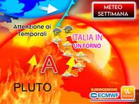 Meteo: Caldo e Afa estremi con l'Anticiclone Pluto, attenzione ai Temporali violenti in Settimana