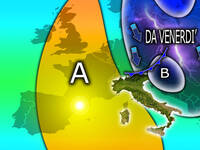 7/04/2026 - Meteo: Prossimi Giorni, anticiclone fino a Giovedì, poi un fronte freddo lambisce l'Italia, gli effetti