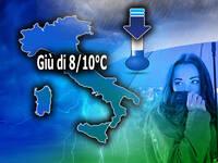 Meteo Temperature: Stop al Caldo anomalo, fino a 8/10° in meno in sole 48 ore. I dettagli