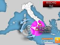 Meteo: un Ciclone simil Tropicale con raffiche a...