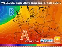 Meteo Weekend: Sabato ancora qualche Temporale, Domenica si tornerà sopra i 30°C. Previsioni