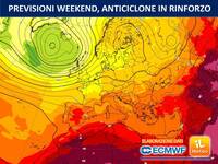 Meteo Weekend: anticiclone in rinforzo, ma qualche Temporale ci sarà Sabato e Domenica, specie in montagna